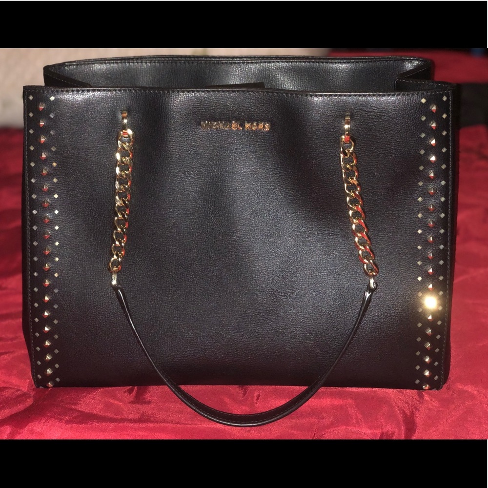 SOLD!! Large Michael Kors Tote w/Gold Accents